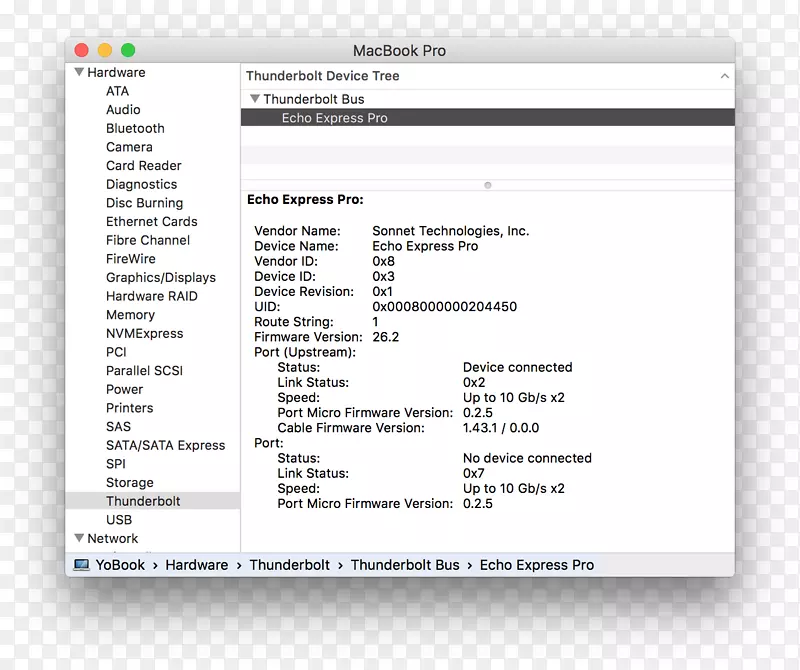 Mac图书专业雷电设备驱动程序MacOS