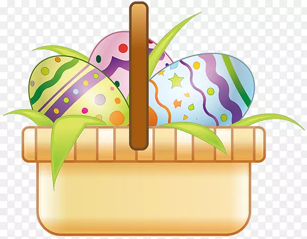 复活节彩蛋篮夹艺术-复活节