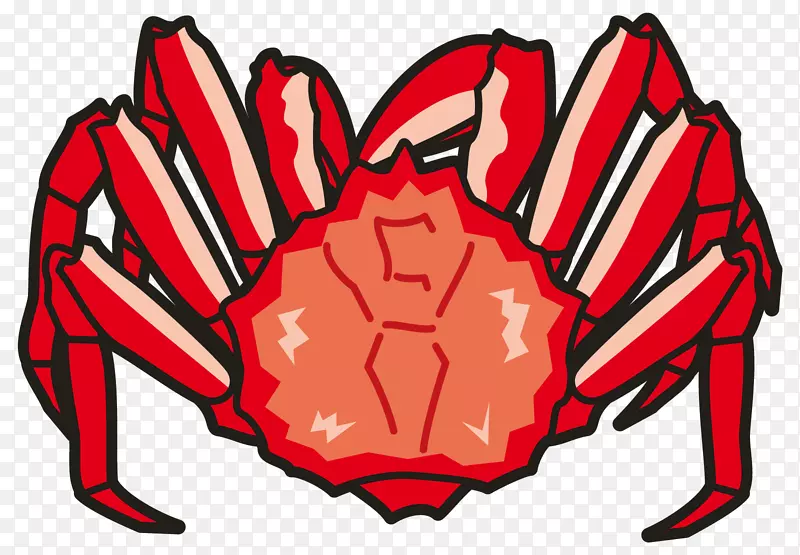 邓吉尼斯蟹红王蟹剪贴画-螃蟹