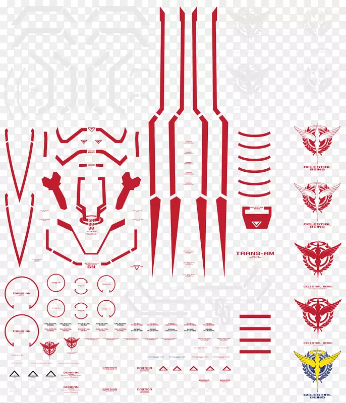 Gundam独角兽滑水贴花模型设计