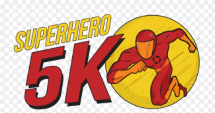 超级英雄5k和乐趣跑超人徽标超级英雄5k和孩子有趣跑步危机小组