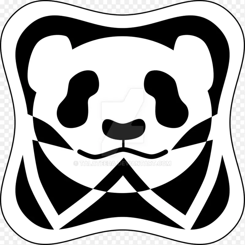 大熊猫动物标志剪贴画-熊猫标志