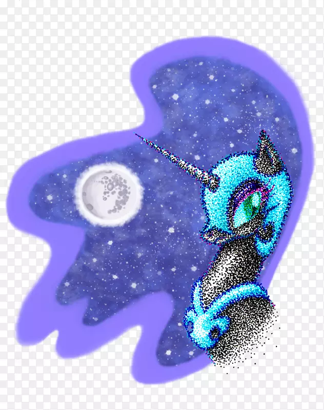 露娜公主月紫绿松石艺术-月亮