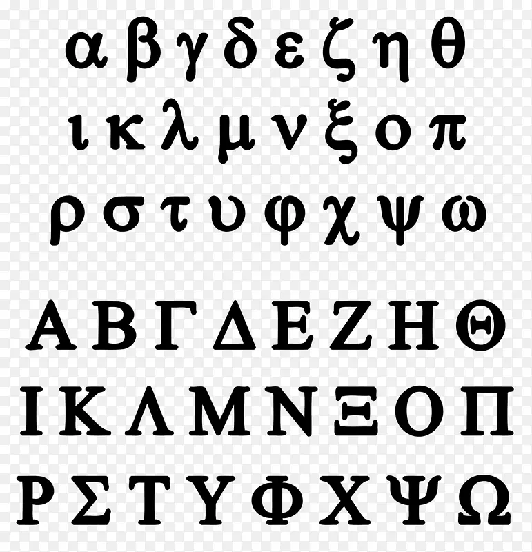 希腊字母剪辑艺术.古希腊字母