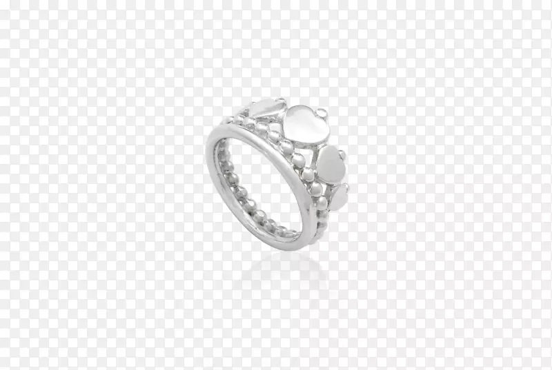 人体珠宝银结婚戒指-珠宝