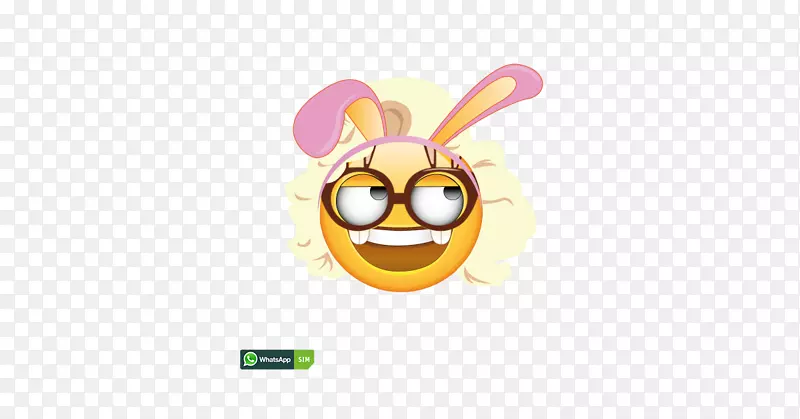 复活节兔子表情-笑脸