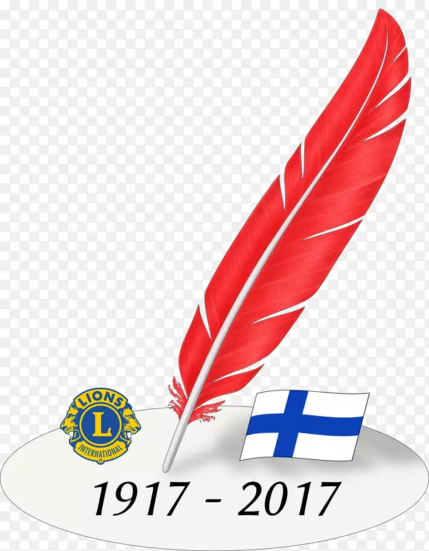 狮子俱乐部国际Suomen狮子-Liitto ry红色羽毛jyr nk-kanta