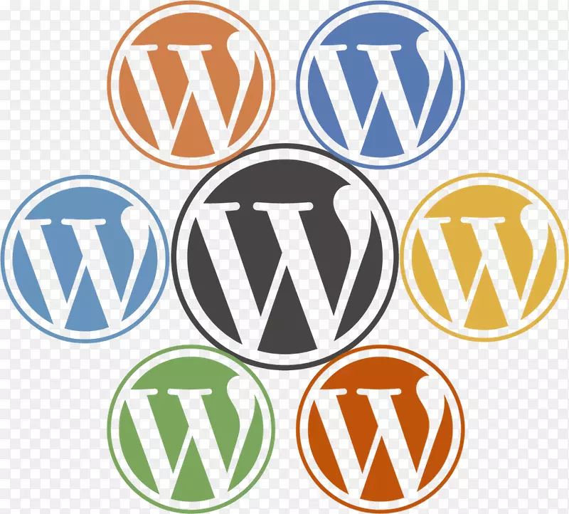 WordPress计算机图标网页开发标志-WordPress