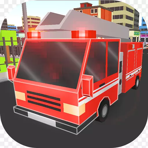 消防队消防处机动车辆紧急事故-3D卡车