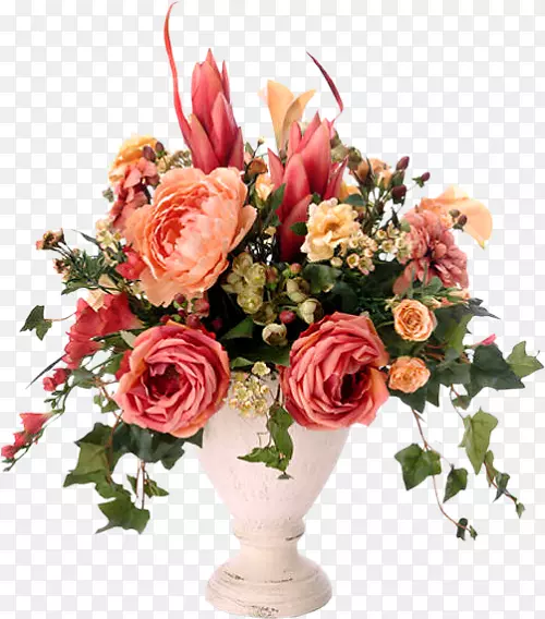花园玫瑰花卉设计花瓶花束花瓶