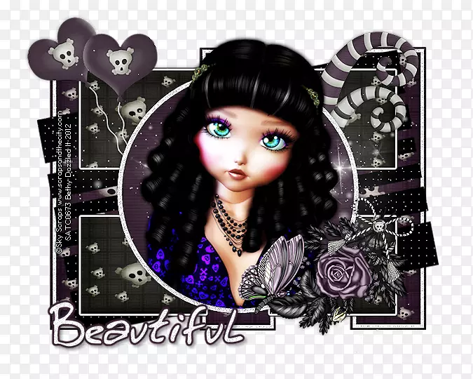 黑发芭比娃娃-贝丝·安的花