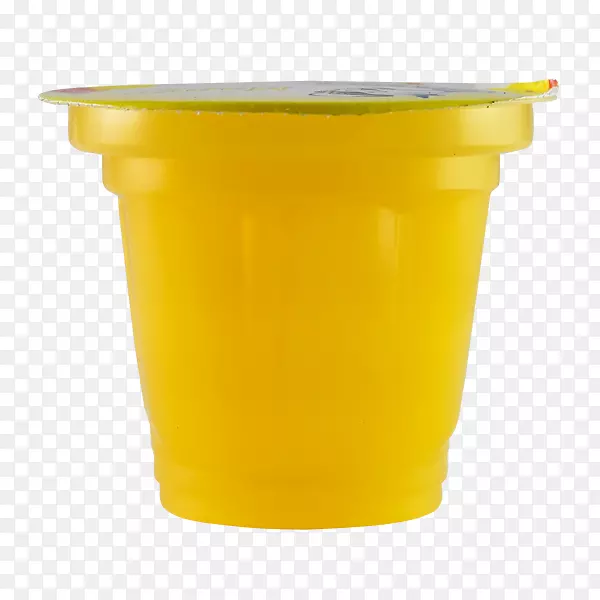 黄色塑料花盆桶绿色纳塔