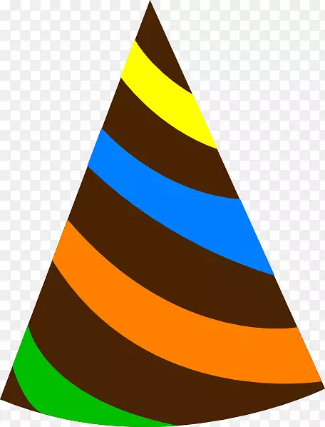 派对帽夹艺术-彩虹生日