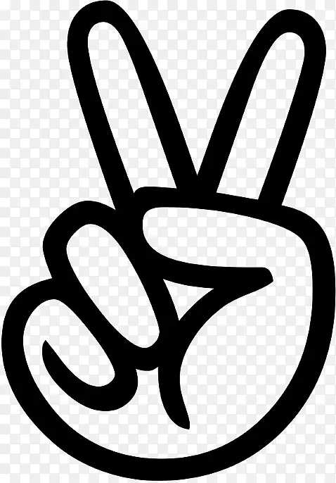 和平符号v符号