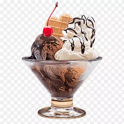 圣代巧克力冰淇淋黑森林香蕉劈裂冰淇淋