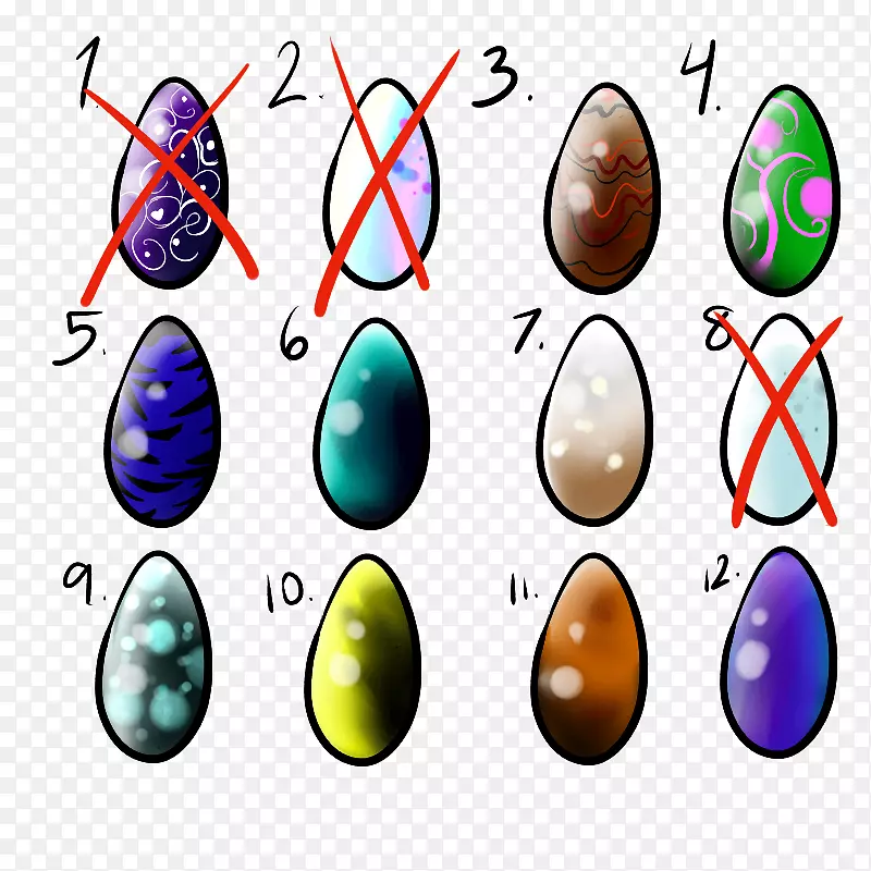 复活节彩蛋剪贴画-龙蛋