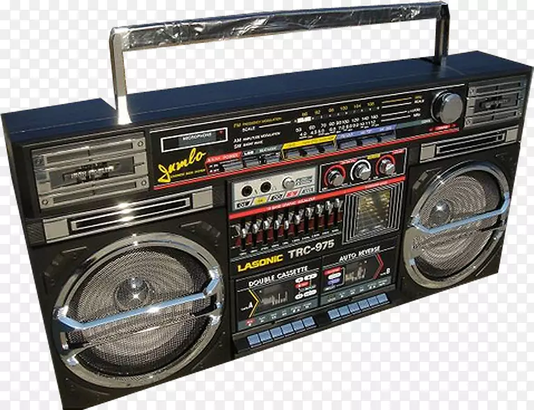 20世纪80年代的轰炸机套式盒式收音机