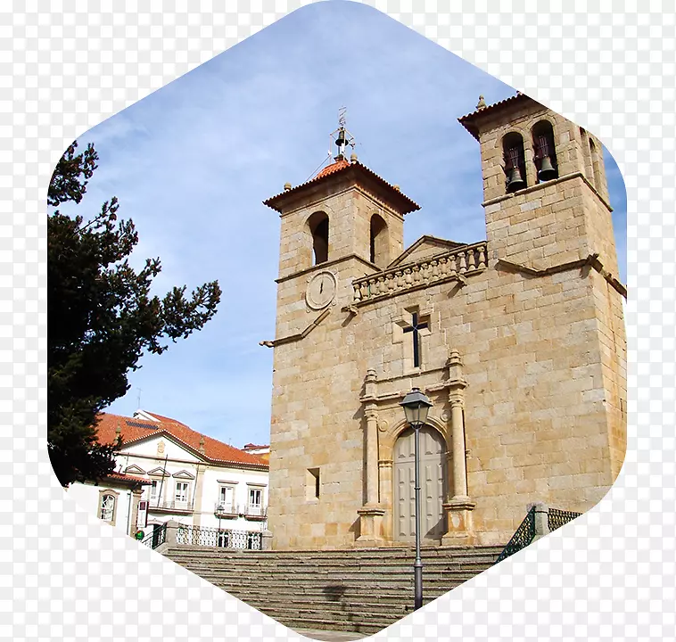 中世纪历史遗址中世纪建筑立面礼拜堂-Igreja