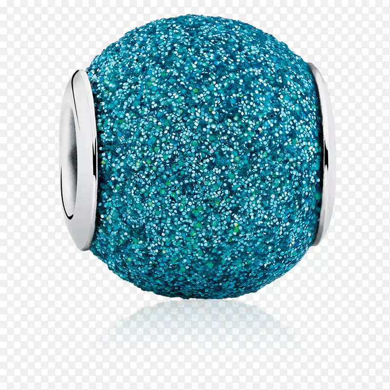 绿松石身形珠宝珠子闪闪发光蓝色