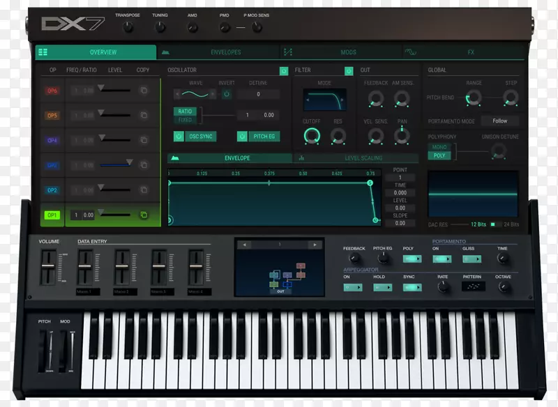雅马哈DX7 Arturia Buchla电子乐器声音合成器.乐器