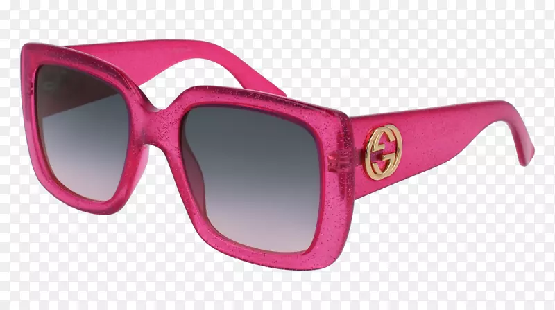 Gucci gg 0061 s彩色太阳镜粉红色太阳镜