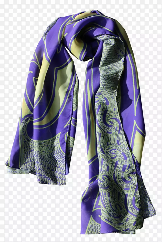 围巾雪纺纽西兰丝绸服装配件.绿色围巾