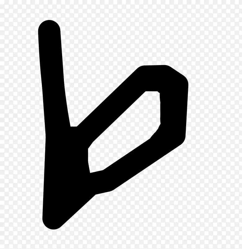 徽标拇指线字体线