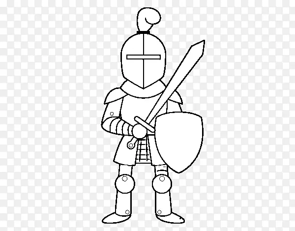 中世纪骑士画骑士城堡-骑士