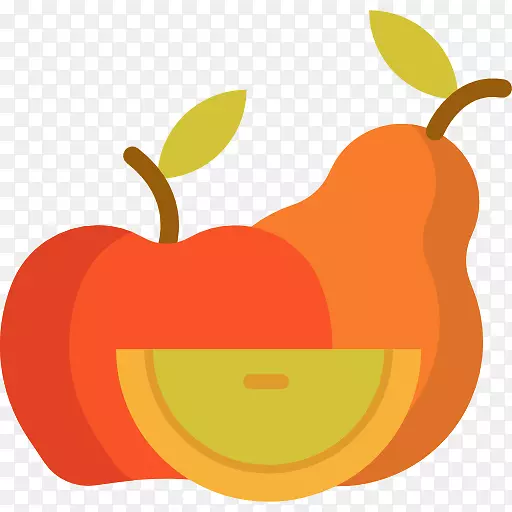 南瓜苹果梨水果电脑图标-南瓜