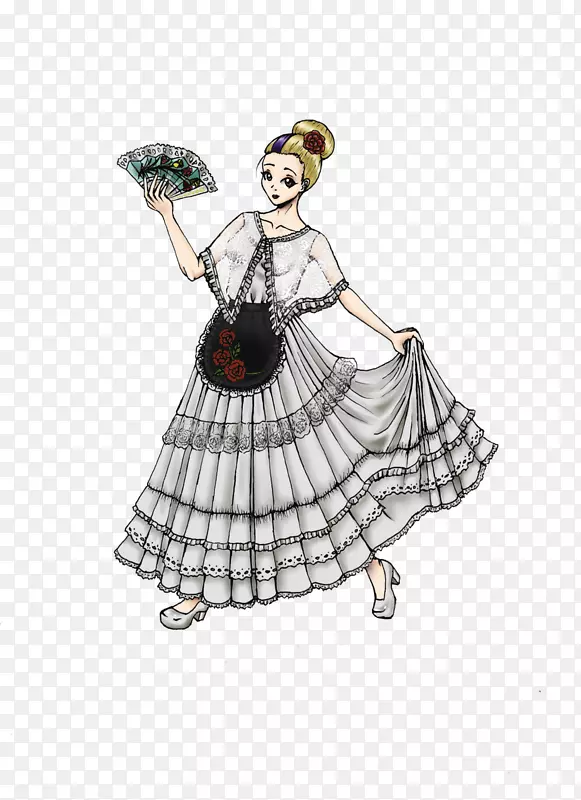 墨西哥节日杜兰戈·查罗服装-墨西哥连衣裙
