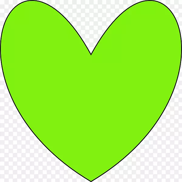 绿色心脏剪贴画-心脏
