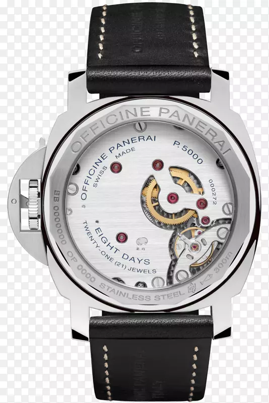 帕内莱男子发光体码头1950年3天放射线手表Panerai灯具基地8天Acciaio手表