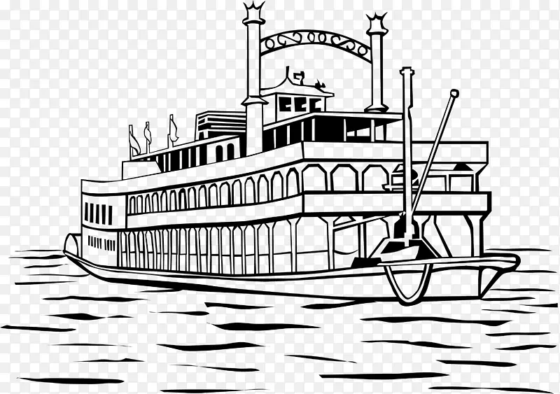 新奥尔良汽船剪贴画船