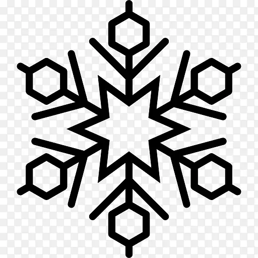 雪花圣诞六角形-雪图标