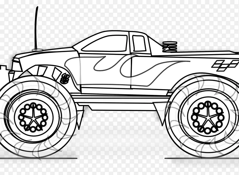 皮卡泰晤士河贸易商着色本汽车怪物卡车混凝土卡车