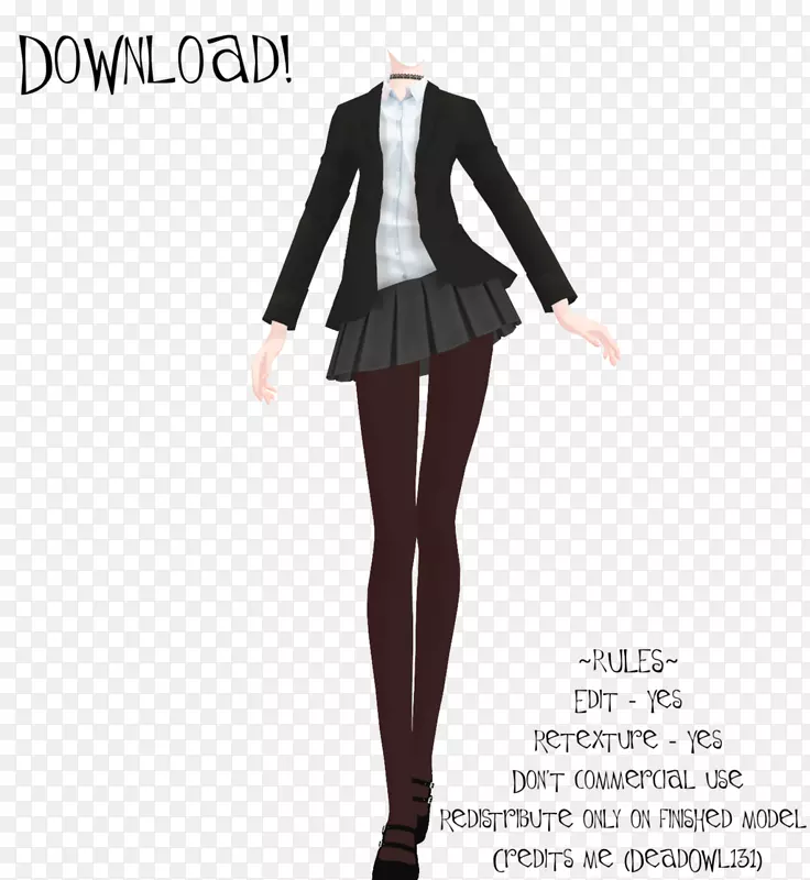 米库舞服装正式穿着vrchat学校制服-西服