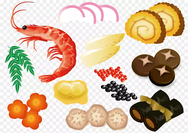 Oosechi素食料理食物对虾