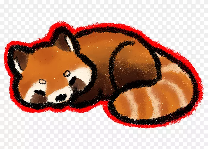 红熊猫大熊猫鞋嘴夹艺术-狐狸睡觉