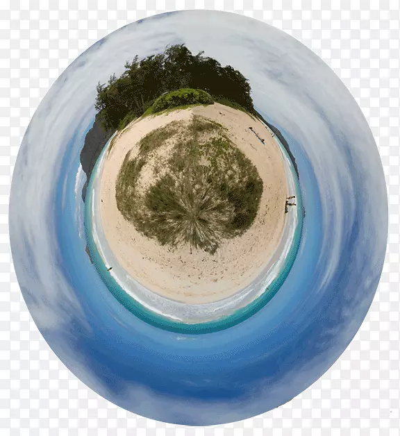 球形餐具-夏威夷海滩