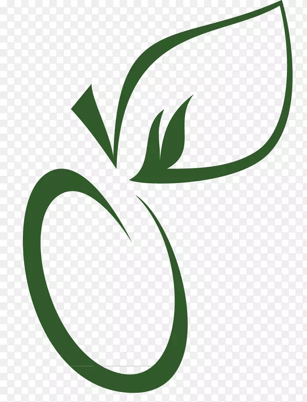 叶绿植物茎花剪贴画-橄榄油标志