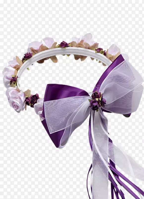 缎带紫色花纺织品缎带