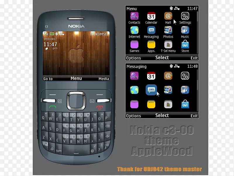 手机智能手机诺基亚c3-00手持设备-手机主题