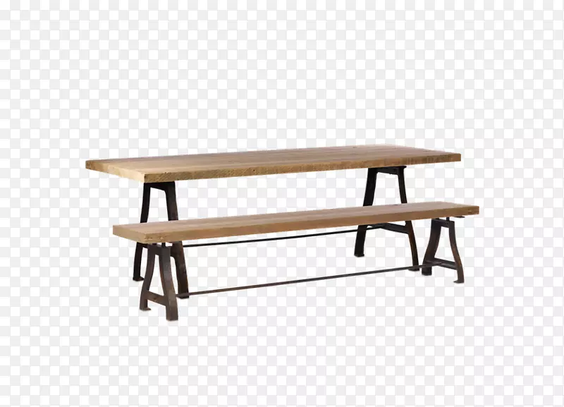 咖啡桌回收木材长凳木桌