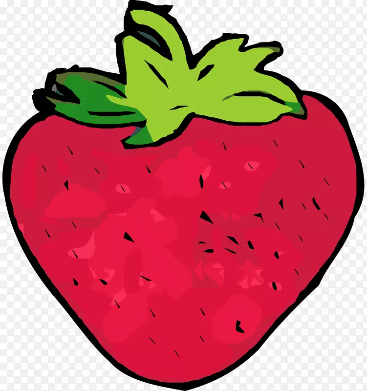 草莓冰淇淋食品水果剪贴画-草莓