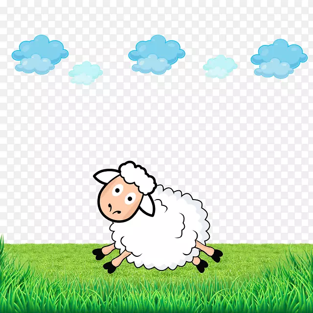 绵羊草原电脑图标剪贴画-绵羊