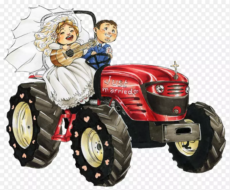 拖拉机机动车辆玩具-结婚礼物