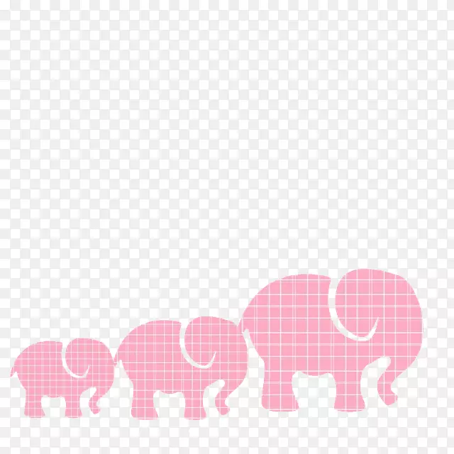 大象看到粉红的大象画动物的白象