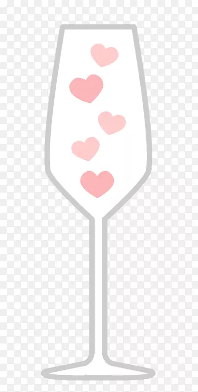 酒杯香槟杯粉红色m字形玻璃