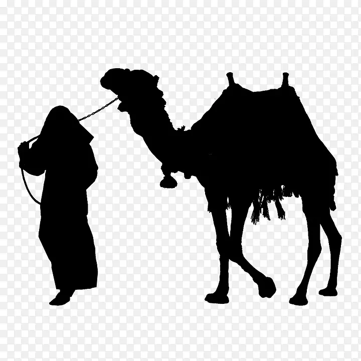 骆驼剪影剪贴画-骆驼
