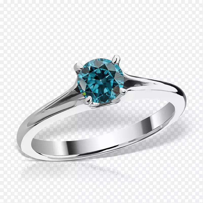耳环蓝宝石订婚戒指